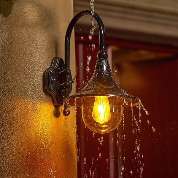 Contemporary Industrial Waterproof Horn Shape Round Cone Aluminum Acrylic 1-Light Wall Sconce Lamp For Outdoor - Image 2