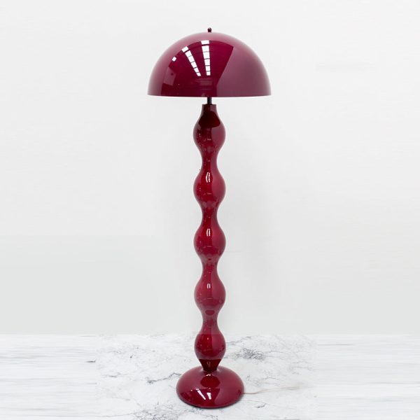 Contemporary Scandinavian Cream Mushroom Semi-circle Iron 1-Light Standing Floor Lamp For Living Room - Image 3