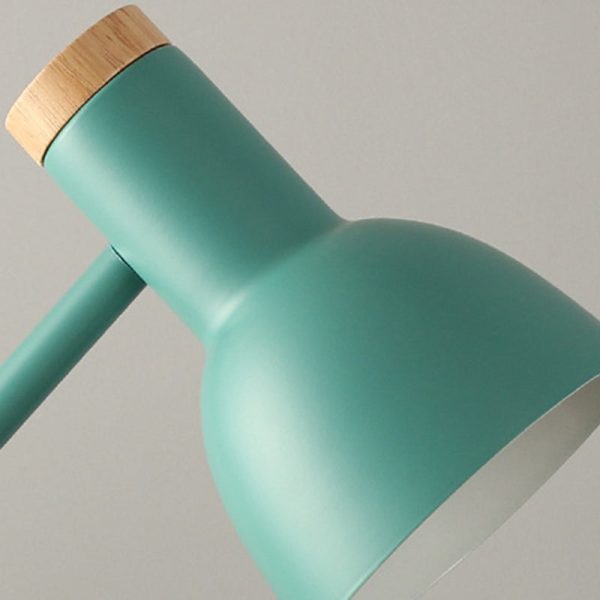 Contemporary Nordic Dome Iron Solid Wood 1-Light Table Lamp For Bedroom - Image 6