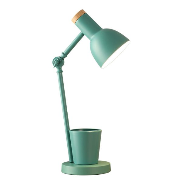Contemporary Nordic Dome Iron Solid Wood 1-Light Table Lamp For Bedroom - Image 17