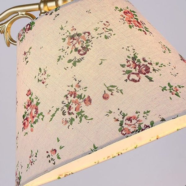 Traditional Rustic Frustum Cone Wood Metal Fabric 1-Light Table Lamp For Bedroom - Image 6