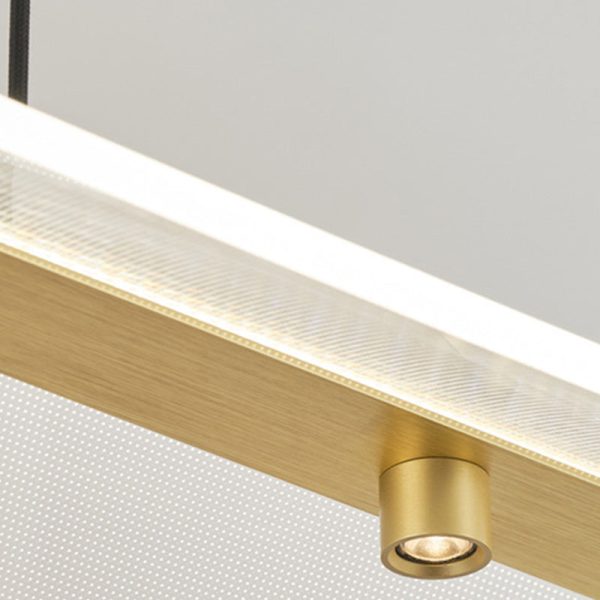 Modern Luxury Oval Aluminum Acrylic LED Chandelier Island Light For Living Room - Image 8