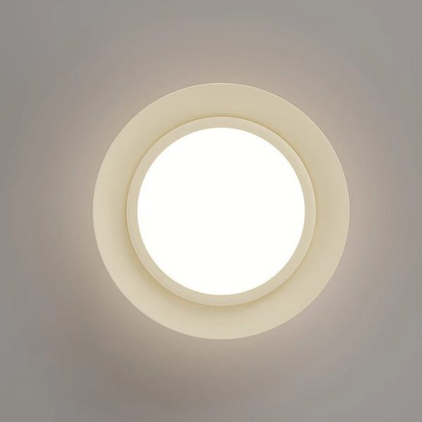 Modern Transitional Cream-Toned Flying Saucer Acrylic Shade Iron LED Semi-Flush Mount Ceiling Light For Bedroom - Image 8