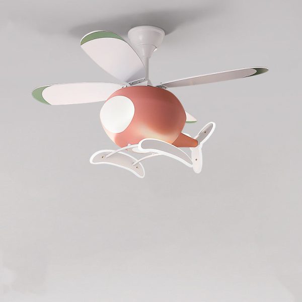 Contemporary Scandinavian Kids Peter Pan Acrylic ABS Iron Fan LED Downrods Ceiling Fan Light For Bedroom - Image 5
