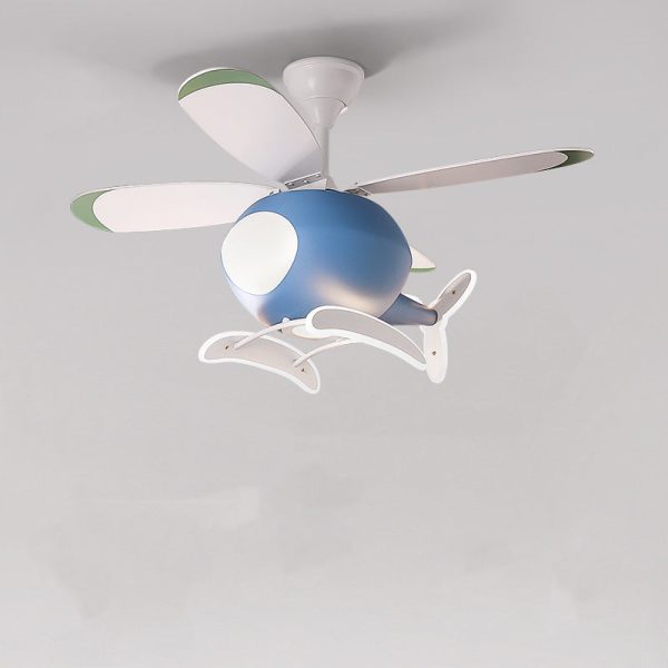 Contemporary Scandinavian Kids Peter Pan Acrylic ABS Iron Fan LED Downrods Ceiling Fan Light For Bedroom - Image 6