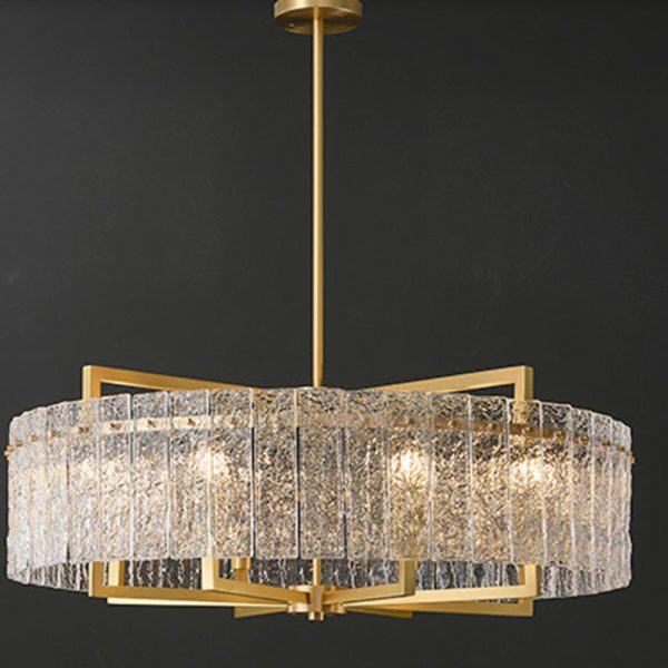 Modern Luxury Round Rectangle Glass Brass 5/6/8/10 Light Chandelier Island Light For Dining Room - Image 12