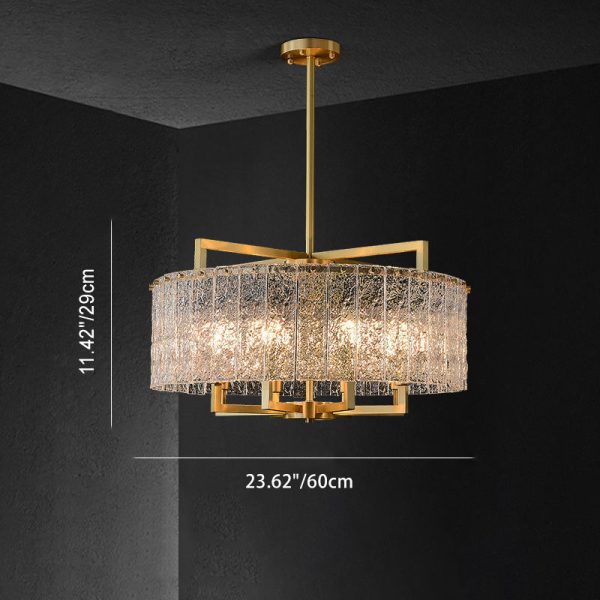 Modern Luxury Round Rectangle Glass Brass 5/6/8/10 Light Chandelier Island Light For Dining Room - Image 4