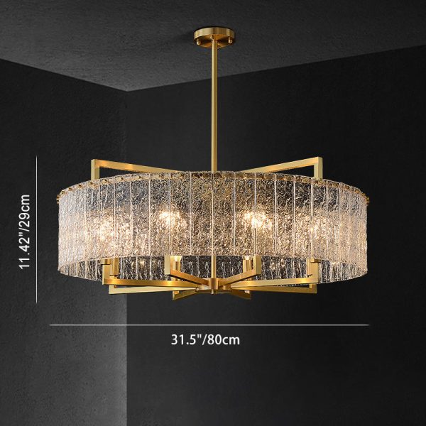 Modern Luxury Round Rectangle Glass Brass 5/6/8/10 Light Chandelier Island Light For Dining Room - Image 5