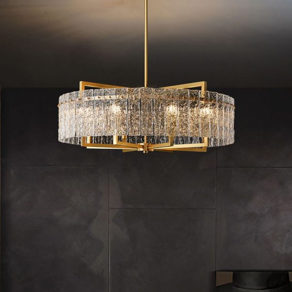 Modern Luxury Round Rectangle Glass Brass 5/6/8/10 Light Chandelier Island Light For Dining Room - Image 16
