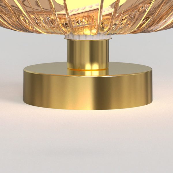Contemporary Creative Orb Umbrella Round Glass Iron 1-Light Semi-Flush Mount Ceiling Light For Living Room - Image 8