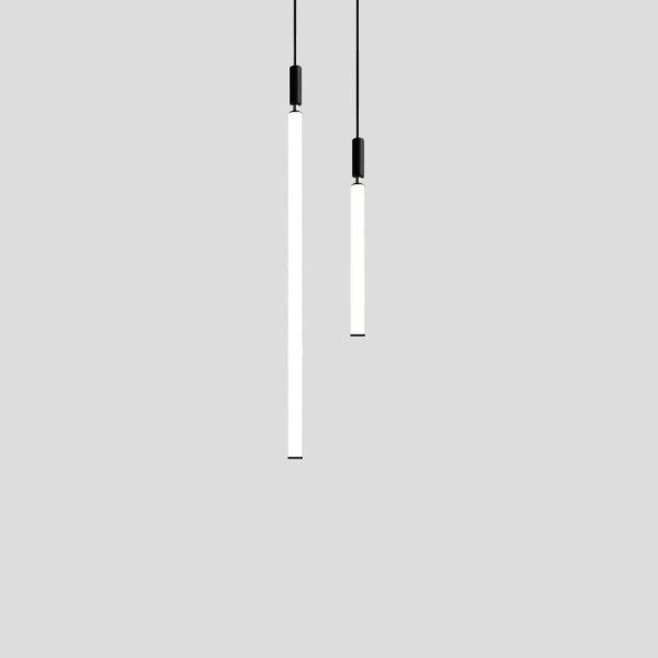 Modern Minimalist Aluminum Acrylic Strip LED Pendant Light For Bedside - Image 24