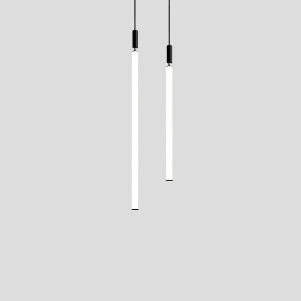 Modern Minimalist Aluminum Acrylic Strip LED Pendant Light For Bedside - Image 25
