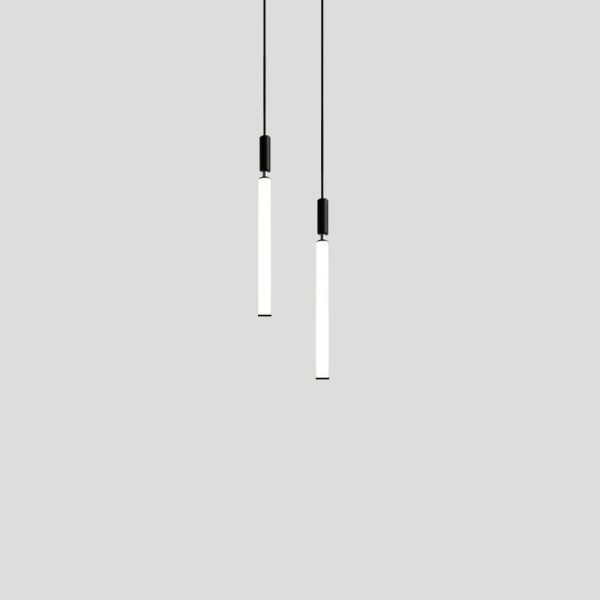 Modern Minimalist Aluminum Acrylic Strip LED Pendant Light For Bedside - Image 20
