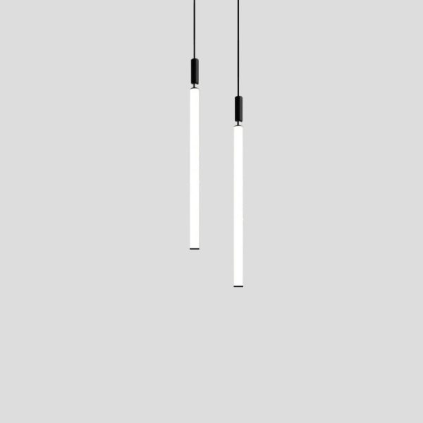 Modern Minimalist Aluminum Acrylic Strip LED Pendant Light For Bedside - Image 21