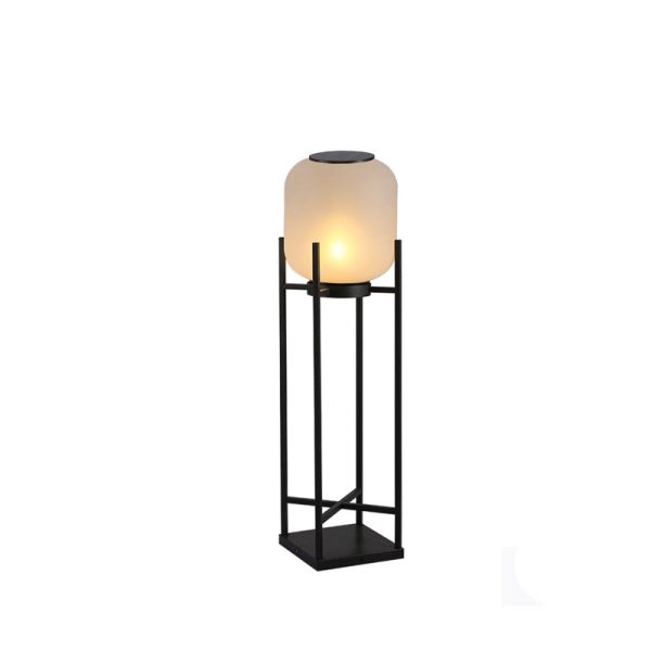 Modern Simplicity Solar Waterproof Cylinder Stainless Steel Acrylic LED Standing Floor Lamp For Outdoor Patio - Image 21