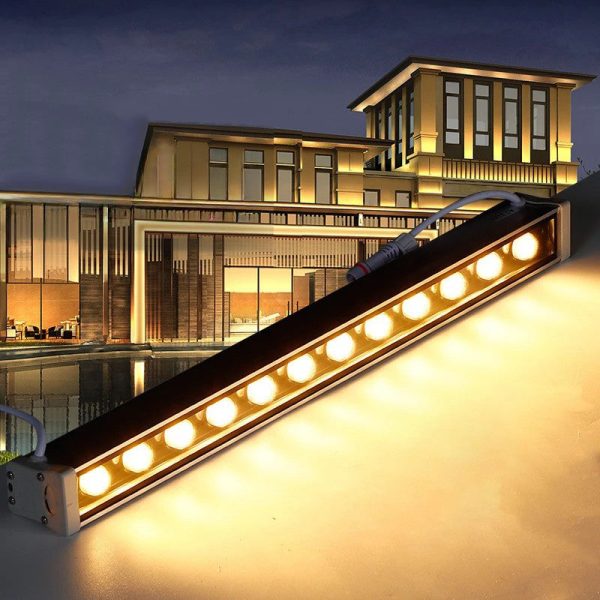 Modern Simplicity Waterproof Aluminum Reinforced Glass Strip Rectangular LED Wall Sconce Lamp For Outdoor Patio