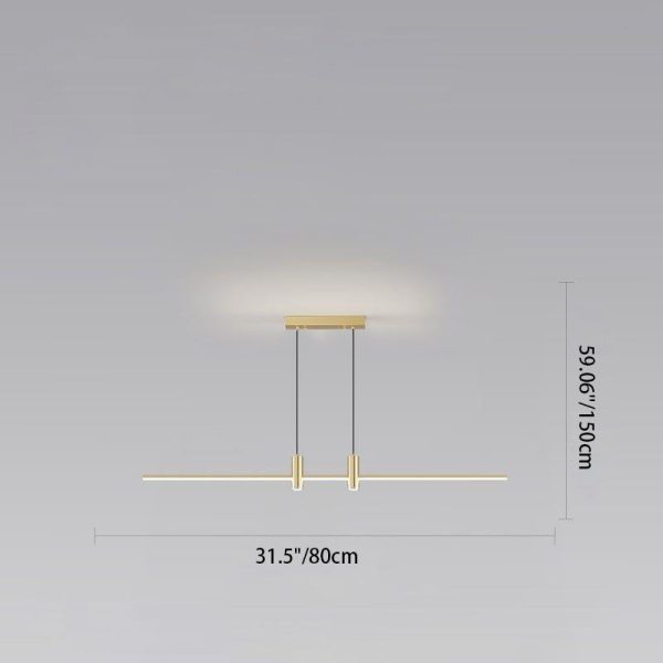 Modern Minimalist Iron Aluminum Silica Strip Spotlight LED Chandeliers Island Light For Dining Room - Image 6
