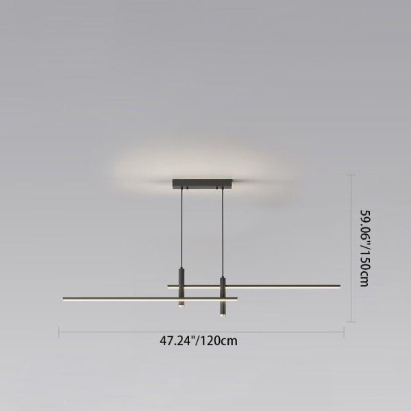 Modern Minimalist Iron Aluminum Silica Strip Spotlight LED Chandeliers Island Light For Dining Room - Image 10