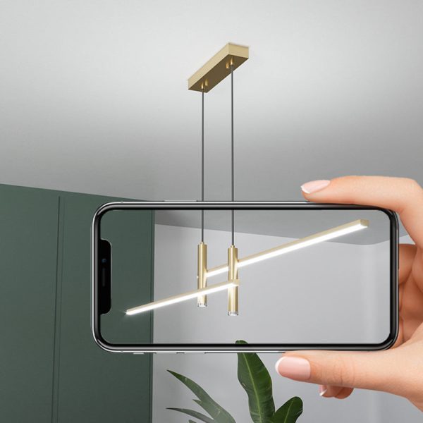 Modern Minimalist Iron Aluminum Silica Strip Spotlight LED Chandeliers Island Light For Dining Room - Image 14