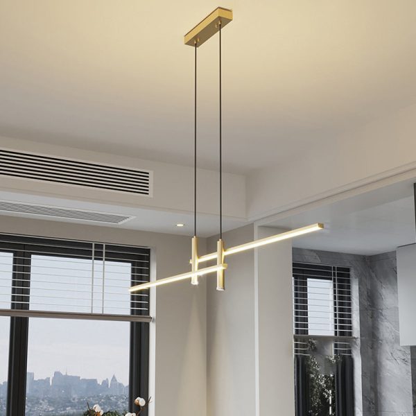 Modern Minimalist Iron Aluminum Silica Strip Spotlight LED Chandeliers Island Light For Dining Room - Image 3