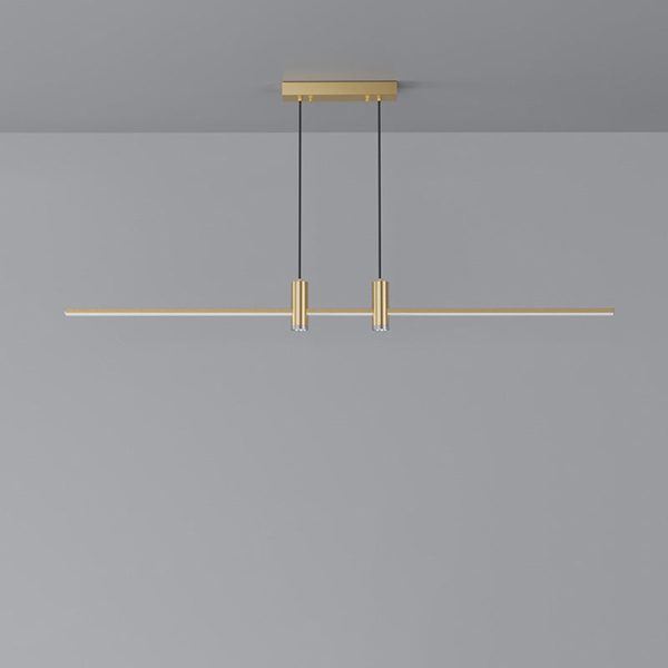 Modern Minimalist Iron Aluminum Silica Strip Spotlight LED Chandeliers Island Light For Dining Room - Image 27