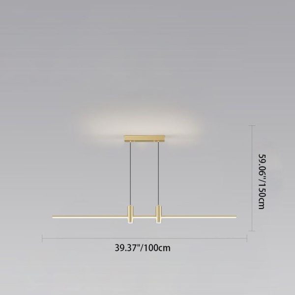 Modern Minimalist Iron Aluminum Silica Strip Spotlight LED Chandeliers Island Light For Dining Room - Image 7