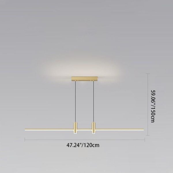Modern Minimalist Iron Aluminum Silica Strip Spotlight LED Chandeliers Island Light For Dining Room - Image 8