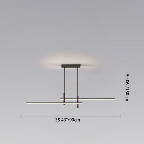 Modern Minimalist Iron Aluminum Silica Strip Spotlight LED Chandeliers Island Light For Dining Room - Image 9