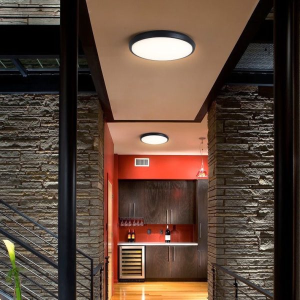 Modern Minimalist Waterproof Aluminum Alloy PC Round Square LED Flush Mount Ceiling Light For Outdoor Patio - Image 17