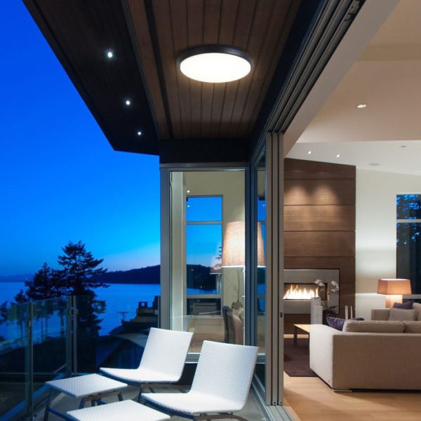 Modern Minimalist Waterproof Aluminum Alloy PC Round Square LED Flush Mount Ceiling Light For Outdoor Patio - Image 6