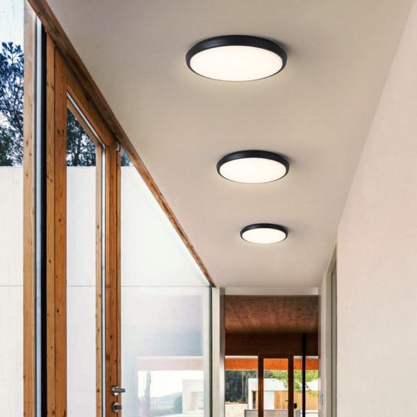 Modern Minimalist Waterproof Aluminum Alloy PC Round Square LED Flush Mount Ceiling Light For Outdoor Patio - Image 21