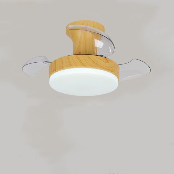 Contemporary Nordic Iron Acrylic ABS Round Stripe LED Semi-Flush Mount Ceiling Fan Light For Living Room - Image 19