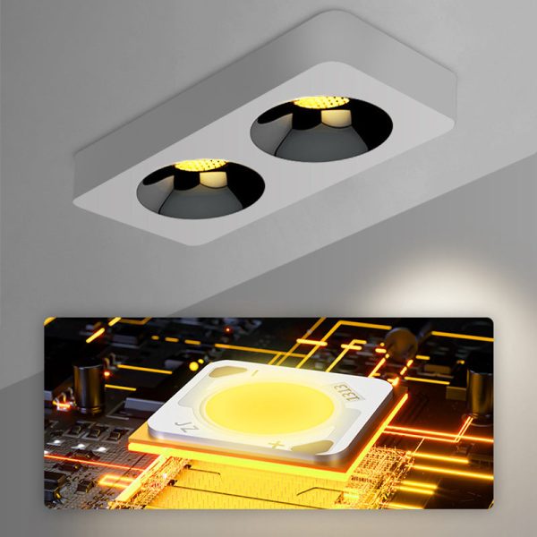 Modern Minimalist Iron Square Rectangular Honeycomb Network Spotlight Downlight LED Flush Mount Ceiling Light For Hallway - Image 12