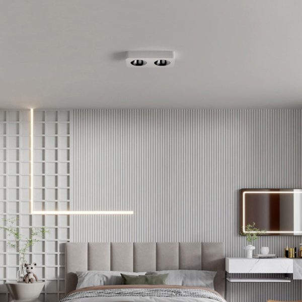 Modern Minimalist Iron Square Rectangular Honeycomb Network Spotlight Downlight LED Flush Mount Ceiling Light For Hallway - Image 8