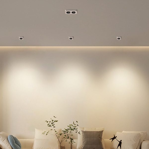 Modern Minimalist Iron Square Rectangular Honeycomb Network Spotlight Downlight LED Flush Mount Ceiling Light For Hallway - Image 29