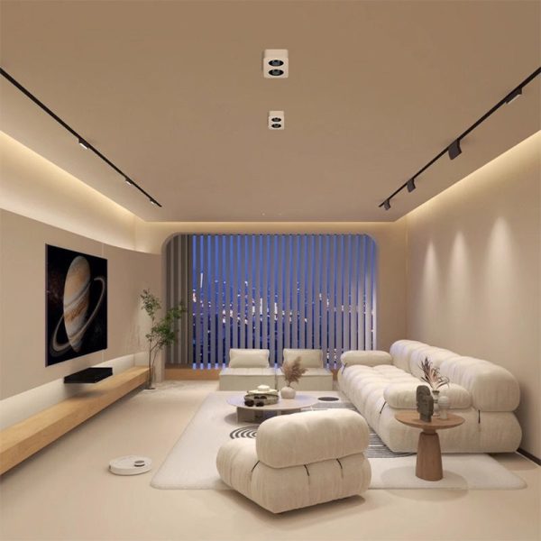Modern Minimalist Iron Square Rectangular Honeycomb Network Spotlight Downlight LED Flush Mount Ceiling Light For Hallway - Image 3
