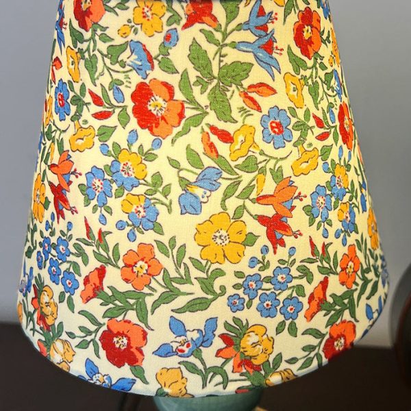 Traditional French Fabric Ceramic Alloy Cylinder Flower Crackle Column 1-Light Table Lamp For Bedside - Image 7