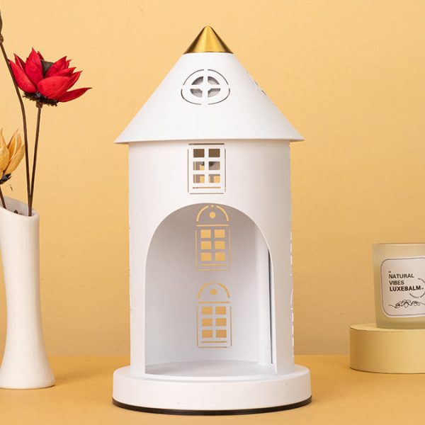 Contemporary Nordic Iron Pointed Arches Castle Cartoon Character 1-Light Melting Wax Table Lamp For Bedroom - Image 11