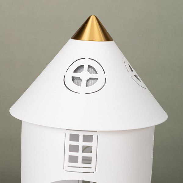 Contemporary Nordic Iron Pointed Arches Castle Cartoon Character 1-Light Melting Wax Table Lamp For Bedroom - Image 8