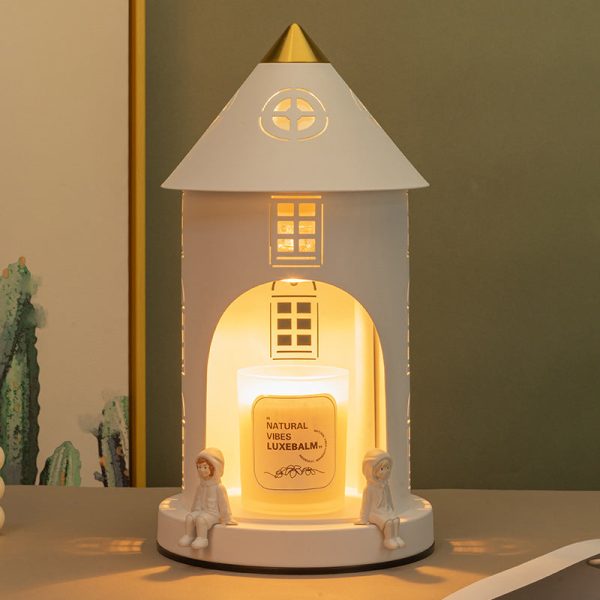 Contemporary Nordic Iron Pointed Arches Castle Cartoon Character 1-Light Melting Wax Table Lamp For Bedroom - Image 3