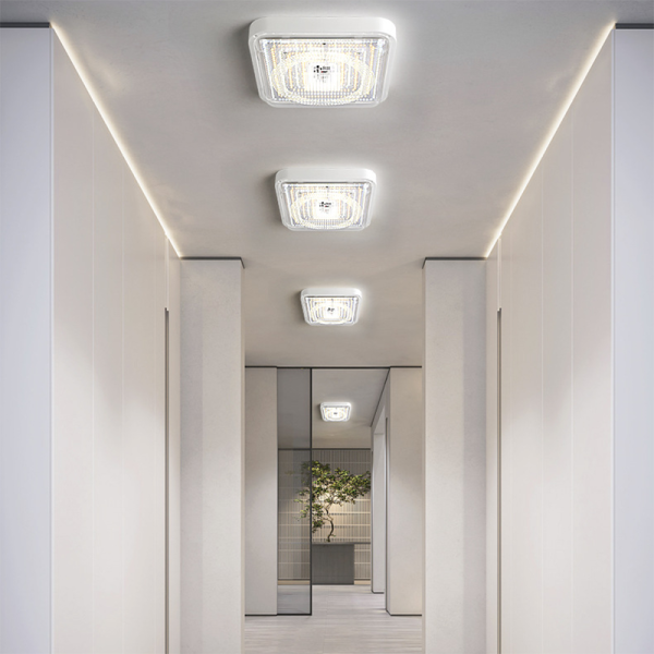 Modern Simplicity Solar Waterproof ABS Square LED Flush Mount Ceiling Light For Outdoor Patio - Image 13
