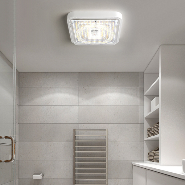 Modern Simplicity Solar Waterproof ABS Square LED Flush Mount Ceiling Light For Outdoor Patio - Image 5