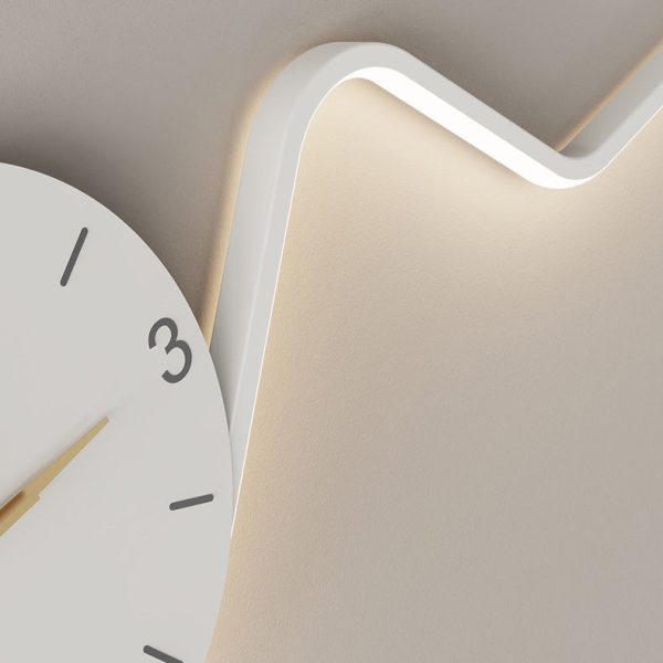 Contemporary Creative Iron Acrylic Line Clock LED Wall Sconce Lamp For Living Room - Image 13