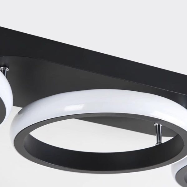 Modern Minimalist Iron Silica Circular Square LED Semi-Flush Mount Ceiling Light For Hallway - Image 13