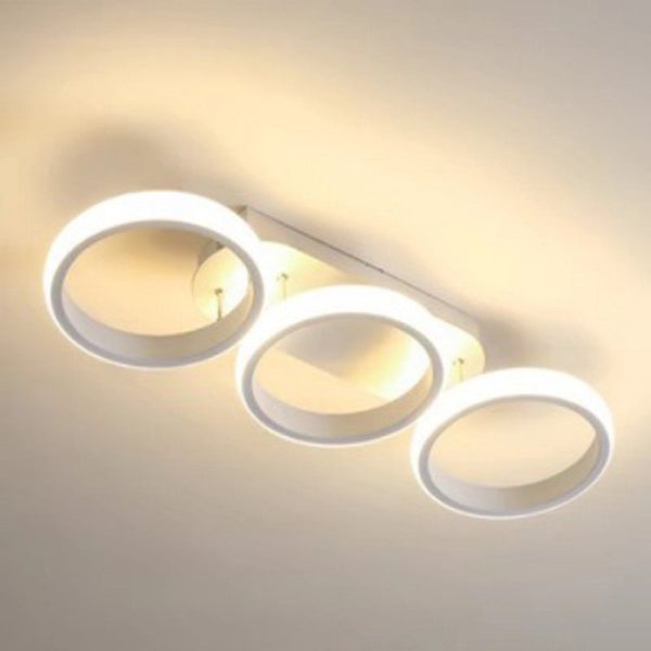 Modern Minimalist Iron Silica Circular Square LED Semi-Flush Mount Ceiling Light For Hallway - Image 21