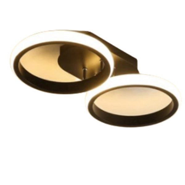 Modern Minimalist Iron Silica Circular Square LED Semi-Flush Mount Ceiling Light For Hallway - Image 23