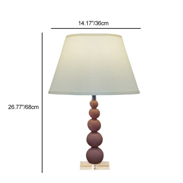 Modern Crystal Pink Beaded 1-Light Table Lamp - Image 4