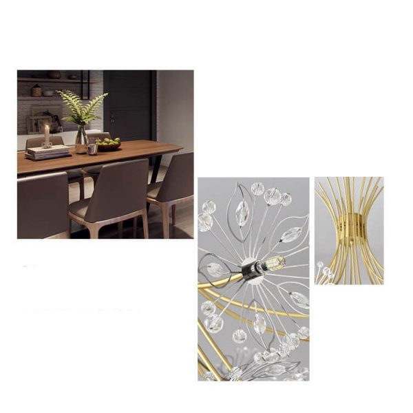 Crystal 13-19 Light Dandelion Shade Chandeliers - Image 8