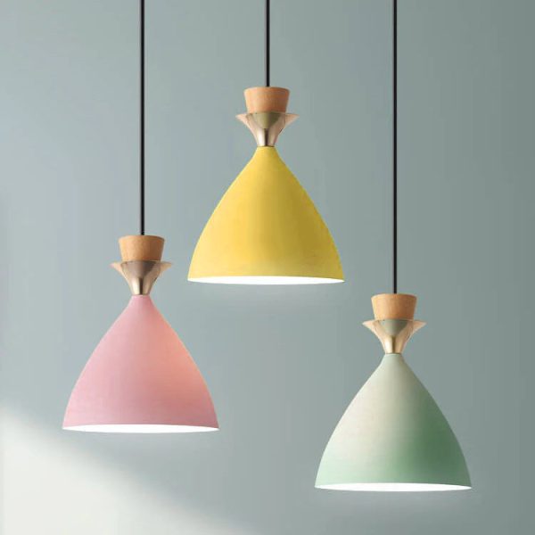 Nordic Macaron Candy Iron Cone 1/3 Light Chandelier - Image 17