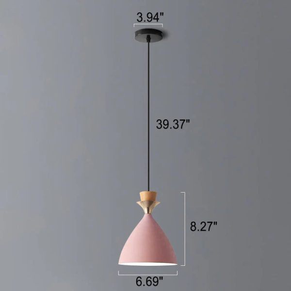 Nordic Macaron Candy Iron Cone 1/3 Light Chandelier - Image 4